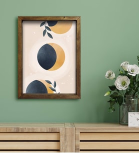 BK Gift Otel Odası Konseptli Doğal Masif Ahşap Çerçeveli Tablo 30x40cm-94