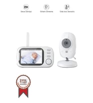 Torima ABM600 Monitörlü Smart Ip Full Hd Akıllı Bebek Kamerası Monitörü Telsiz Güvenlik Kamerası (Beyaz)