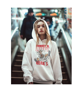 Monkey D. Luffy Gear 5 Baskılı Unisex Oversize Anime Hoodie