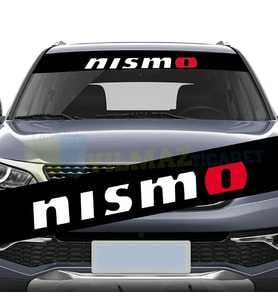 Nissan Nismo Logo Ön Arka Cam Güneşlik Oto Sticker Yapıştırma 130 x 20 Cm