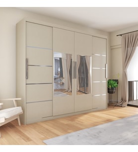 Sürgülü Gardırop Dört Kapaklı 280/210CM (KOTON VİZON)