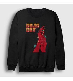 Presmono Unisex Siyah Scarlet Müzik Doja Cat Sweatshirt 493187tt