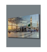 Miyrem Glasses Collection -A1^#  Mescidi-i Nebevi Uv Baskılı Cam Tablo (Çok Renkli)