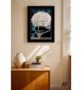 Jujutsu Kaisen Toge Inumaki Poster, Siyah Çerçeveli Duvar Tablosu - Anime Severlere
