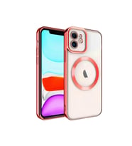 Mey İthalat® iPhone 12 Kılıf Kross Magneticsafe Kapak - Kırmızı