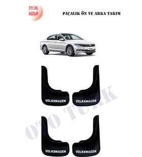 Volkswagen Tüm Modellere Uygun Paçalık Ön-Arka Takım Tozluk Çamurluk (Siyah - Beyaz)