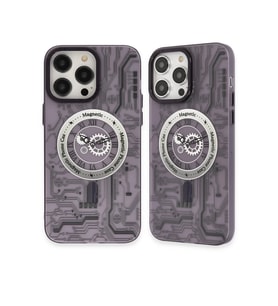 Mey İthalat® iPhone 14 Pro Kılıf Apollo Magneticsafe Desenli Kapak - Apollo Mor - 5