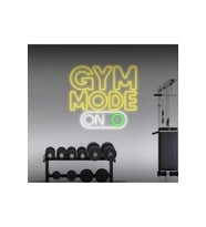 GYM MODE ON Yazılı ve Şekilli Neon Tabela
