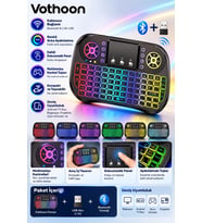 Zk-08 Rgb Işıklı Klavye Touchpad 2.4G Tv Kumandası
