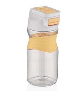 Vagonlife 450 ml Tritan Silikon Pipetli Spor ve Çocuk Genç Yetişkin Matara - Sarı