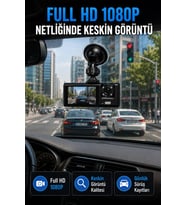 Araç İçi Kayıt Kamerası 1080P Full HD WiFi Destekli Ön ve Arka Kameralı Araç Kamerası