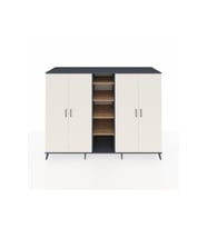 Kronos Dolap 12 Raflı 4 Kapaklı 220x59x163 Antrasit-Aytaşı/Çam