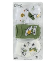Civil Baby Hello Dino Desen Asetat 0-24 Ay Çorap Setleri - Standart