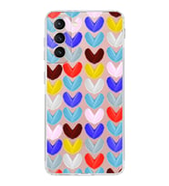 PrintiFy Samsung Galaxy S21 FE ile Uyumlu Water Color 1  Kamera Korumalı Şeffaf  Kılıf