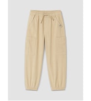 LCW Kids Bej Erkek Çocuk Gabardin Kargo Jogger Pantolon