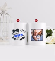 BK Gift Kişiye Özel Yakışıklı Dedem Tasarımlı Fotoğraflı Kupa Bardak-1 (Beyaz)
