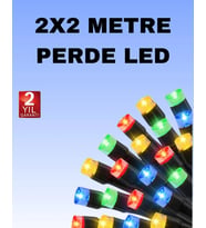 Noel ve Parti Dekorasyonu İçin 2x2 LED Perde Işık – 8 Fonksiyonlu