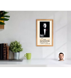 BK Gift Kişiye Özel Godfather Baba Tasarımlı Dekoratif Retro Ahşap Tablo-5