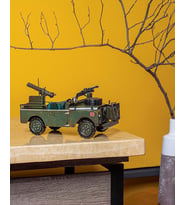 Jayland Metal Eskitilmiş Retro Klasik Askeri Jeep-Jayland Serisi-26,5*13*14,5 CM