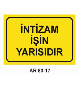 İŞ GÜVENLİĞİ UYARI LEVHASI 1 ADET PVC 21 X 29CM
