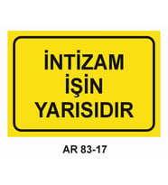 İŞ GÜVENLİĞİ UYARI LEVHASI 1 ADET PVC 21 X 29CM