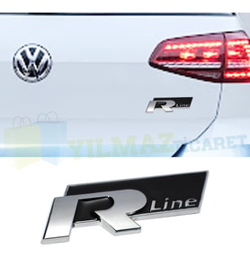 Volkswagen R Line Bagaj Logo Passat CC Tiguan Paslanmaz Çelik