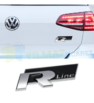 Volkswagen R Line Bagaj Logo Passat CC Tiguan Paslanmaz Çelik