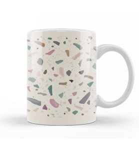 Terrazzo Texture Tasse Kupa Bardak Porselen