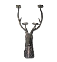 Metal Geyik Büstü Şamdan 112 Cm