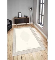 Dijital Baskılı Yıkanabilir Kaymaz Modern Renkli Salon Halısı Mutfak Halısı Yolluk ND-HY-871 (Bej)
