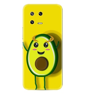 Xiaomi 13 Kılıf Resimli Desenli Silikon Platinium Series Sevimli Avokado 1880