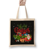 Yılbaşı Yeni Yıl Konseptli Merry Christmas 011 Bez Çanta Uzun Saplı