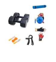 PS SPOR 7 KG DAMBIL X 2 ADET = 14 KG  5 ÇEŞİT PLASTES VE EGZERSİZ SETİ