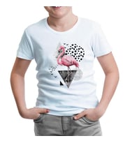 Certain Angles - Flamingo Beyaz Çocuk Tshirt