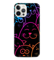 Iphone 12 Uyumlu Silikon Desen Exclusive Neon Cats 1790