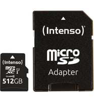 Micro SDXC 512GB Sınıf 10 Bellek Kartı, SD Adaptörlü UHS-I