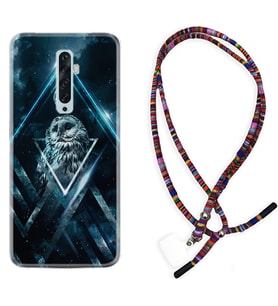 Oppo Reno 2Z 4 Lite 4 Pro 5 6 7 A31 Kılıf Boyun Asklı Rasta Silikon Old Owl 1649
