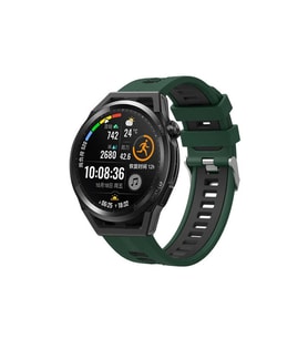 Samsung Galaxy Watch Active 2 44mm Uyumlu Kordon Silikon Çift Renkli Sportif KRD-55 Kayış
