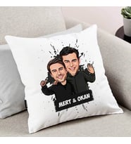 Kişiye Özel Yakın Dostlar Karikatürlü Yastık