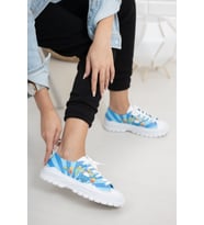 Bluie Mavi Figür Baskılı Kadın Spor Ayakkabı (Karışık)