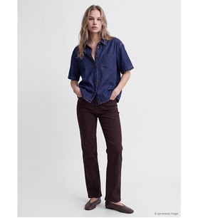 LCW Jeans Mürdüm Crop Flare Kadın Jean Pantolon
