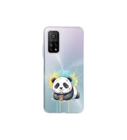 Xiaomi Mi 10t Pro 5g ile Uyumlu Splash Panda Tasarımlı Şeffaf Silikon Kılıf