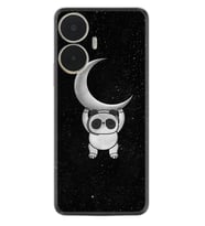 Realme C55 Kılıf Resimli Desenli Silikon Platinium Series Panda Moon 1811