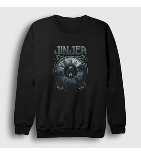 Presmono Unisex Siyah Hourglass Jinjer Sweatshirt 160937tt
