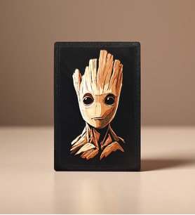 Galaksinin Koruyucuları Groot Dekoratif 3D Mini Tablo 6x9 cm Magnetli & Bantlı