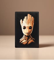 Galaksinin Koruyucuları Groot Dekoratif 3D Mini Tablo 6x9 cm Magnetli & Bantlı