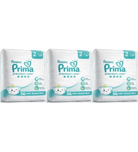 Prima Premium Care Bebek Bezi Beden:2 (4-8KG) Mini 168 Adet Aylık Mega Pk