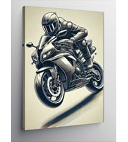 Kanvas Tablo Hız ve Motor Tutkusu