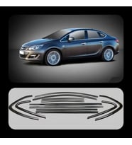 Opel Astra J Sedan Cam Çıtası Çerçevesi Parlak Siyah Komple 2012-2020 arası (Krom)