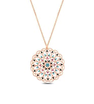 Kadın Rose Mix Taşlı Rose Yaşam Çiçeği Model 5 Gümüş Kolye